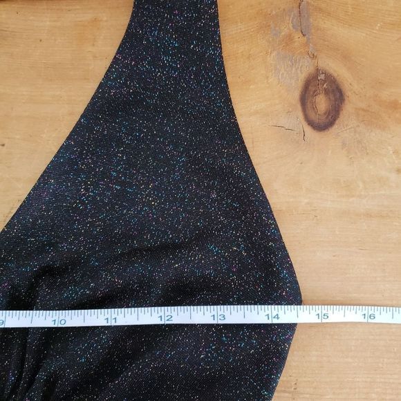 BCBG MaxAzria XSmall Black Metallic Sleeveless Halter Maxi Dress - Picture 4 of 8